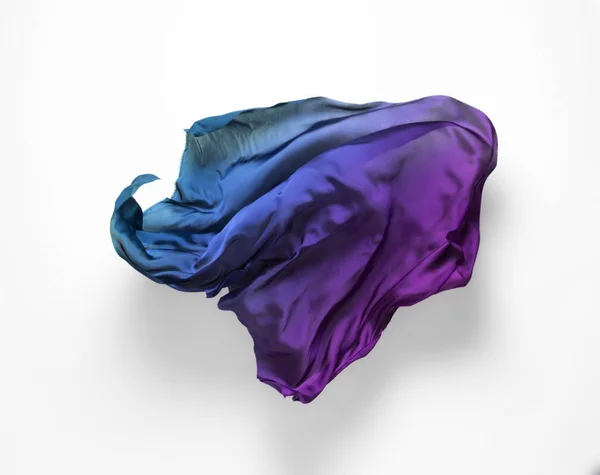 Abstract Piece Multicolored Fabric Flying High Speed Studio Shot — Stock Photo, Image