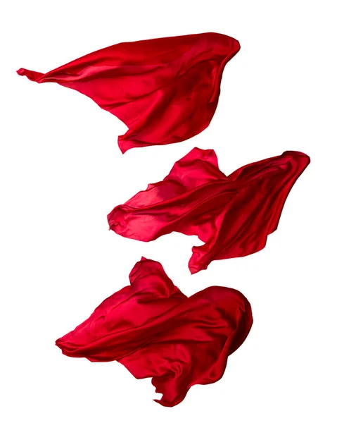 Tecido vermelho abstrato em movimento — Fotografia de Stock