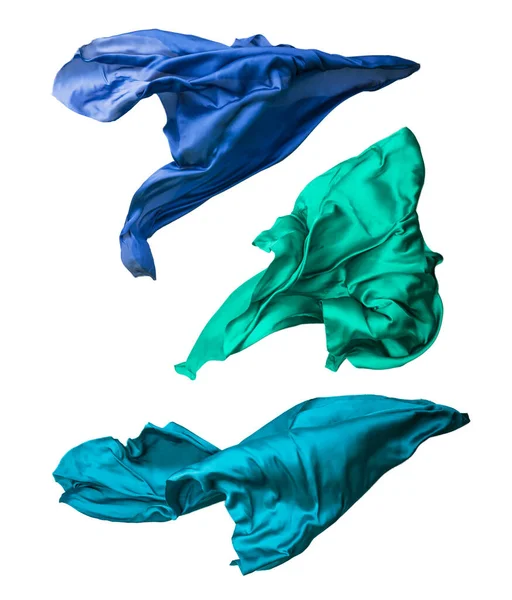 Abstrakcyjna tkanina teal w ruchu — Zdjęcie stockowe