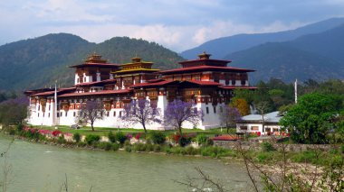 The Punakha Dzong clipart