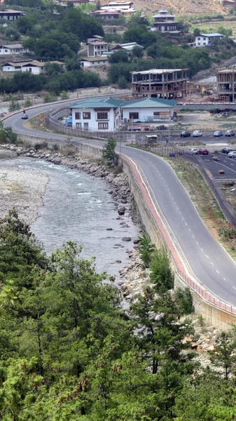 Schöne Straße in Bhutan — Stockfoto