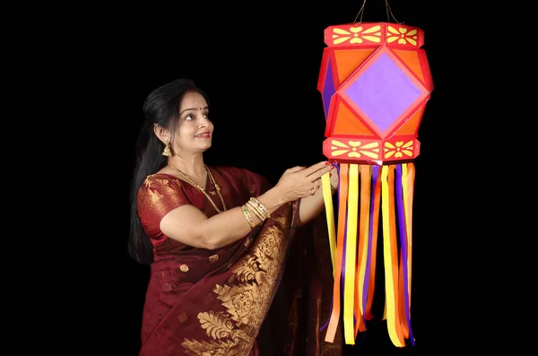 Adoring the Diwali Lantern — ストック写真