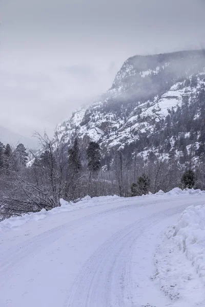 Routes enneigées dans le parc national des Rocheuses — Photo