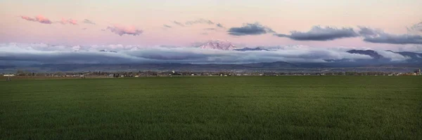 Terres Agricoles Colorado Avec Longs Peak Panorama — Photo