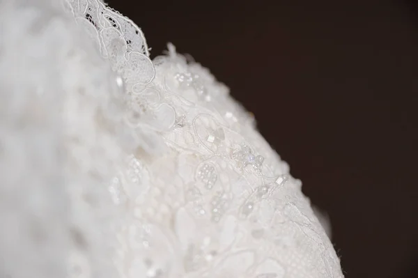 White Wedding Dress Detail — Stock Photo, Image