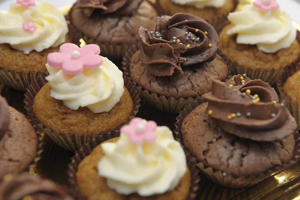 Cupcakes Chocolate Nata — Stock Photo, Image