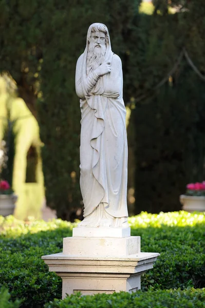 Estatua Clsica Marmol Blanco Personaje Bblico Con Tnica — Stok fotoğraf