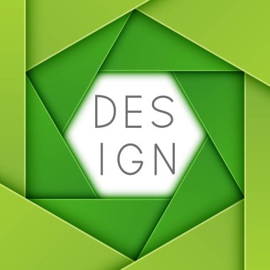 Altıgen arka plan tasarımınız için kağıt kesme