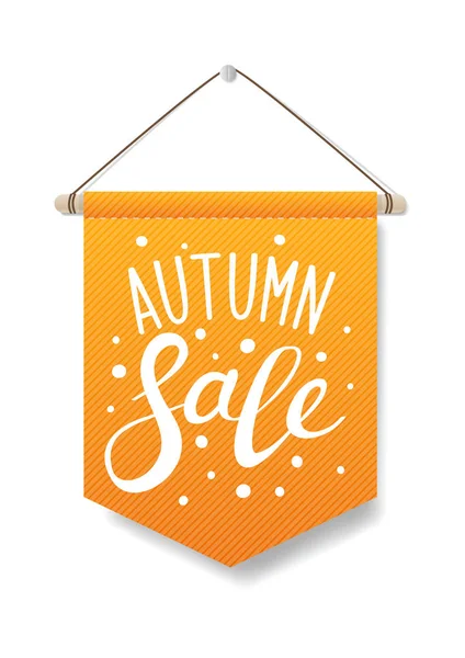 Decorative Flag Element Autumn Sale Message — Stock Vector