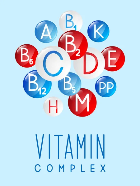 Die Wichtigsten Vitamin Symbole Für Ihr Design — Stockvektor