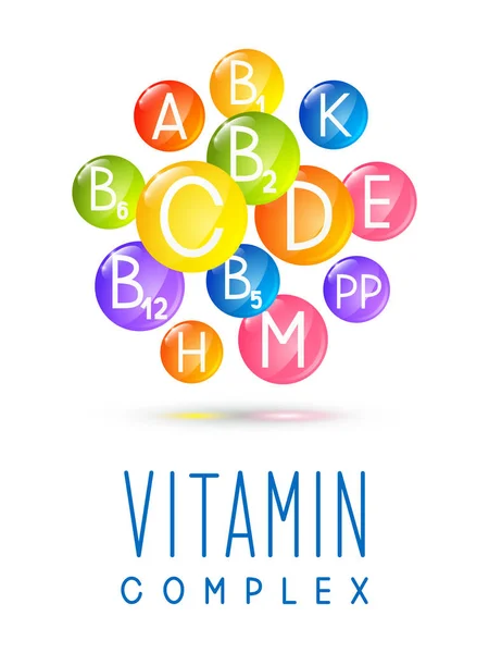 Die Wichtigsten Vitamin Symbole Für Ihr Design — Stockvektor