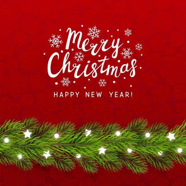 Noel ağacı kenarlıklı tebrik kartı