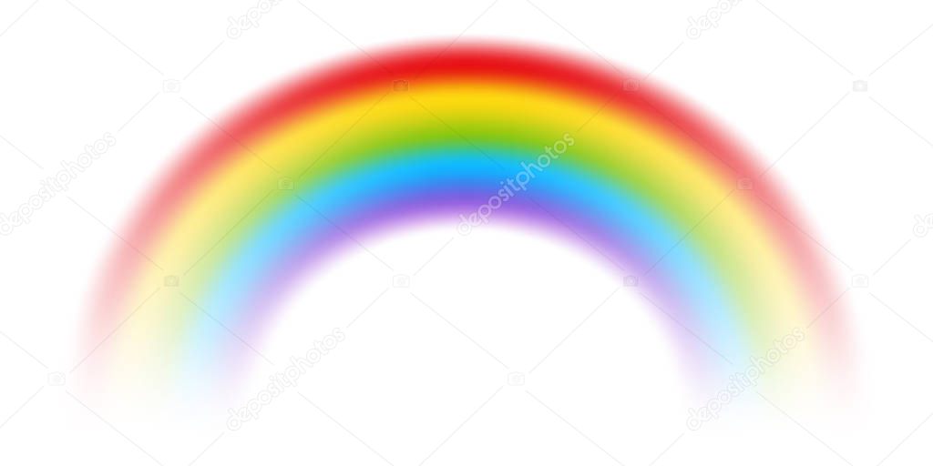 Colourful rainbow with transparent effect