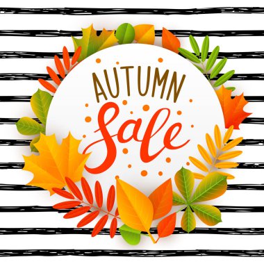 Rengi ile sonbahar satış mesaj bırakır