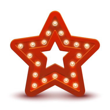 Kızılyıldız ile parlak Işık Ampüller