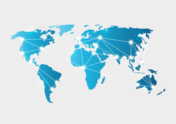 Силуэт карты мира для Вашего дизайна
