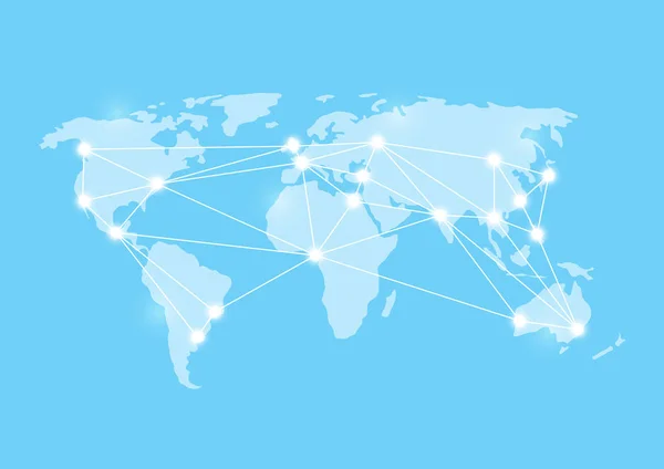 Mapa Del Mundo Silueta Para Diseño — Vector de stock