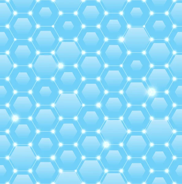 Modèle Sans Couture Avec Ornement Hexagonal Illustration Vectorielle — Image vectorielle