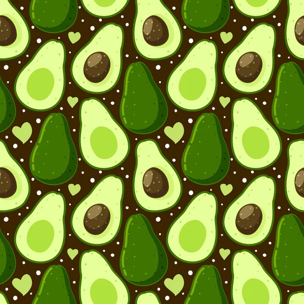 Бесшовный Рисунок Зеленым Авокадо Векторная Иллюстрация — стоковый вектор