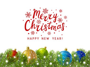 Noel ağacı sınır tatil dekorasyonu ile