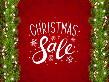 Noel ağacı kenarlıklı tebrik kartı