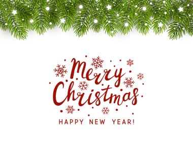 Noel ağacı sınır tatil dekorasyonu ile