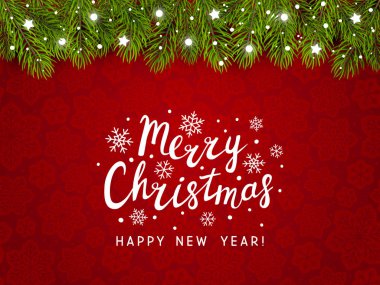 Tatil dekorasyon kırmızı kenarlıklı Noel ağacı