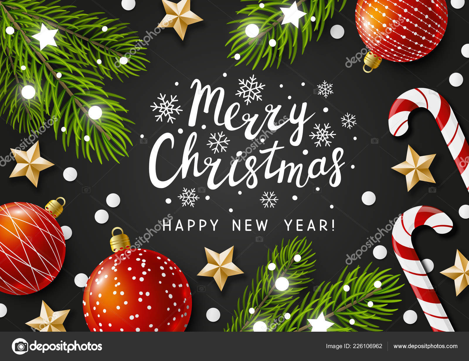 Christmas And New Year Greeting Card Designs