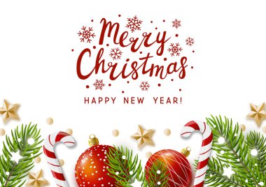 Noel tebrik kartı ile tatil dekor beyaz    