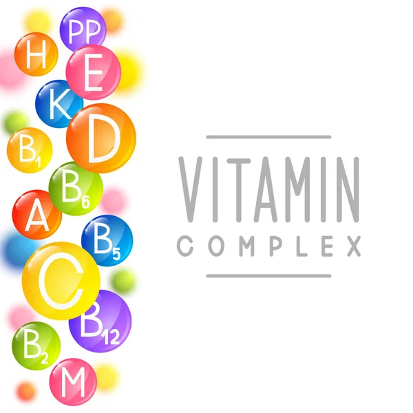 Vitamines Fond Pour Votre Conception — Image vectorielle