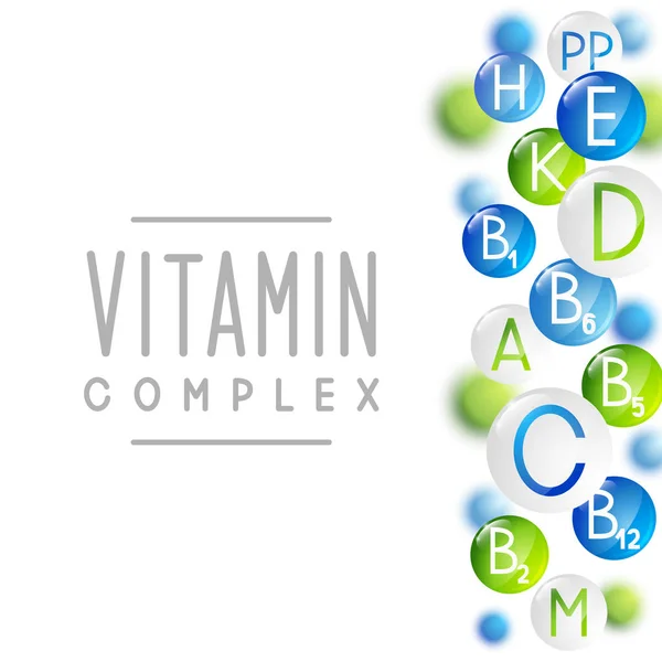 Vitamíny Pozadí Pro Návrh — Stockový vektor