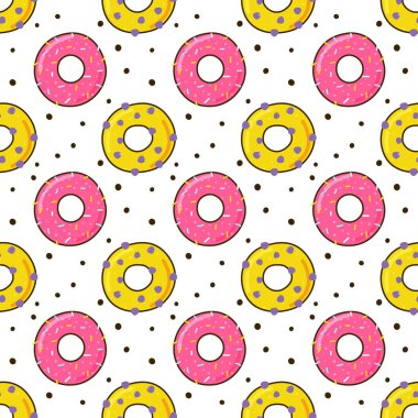 Tasarımınız için renk çörek ile Seamless modeli