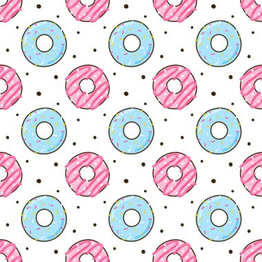 Tasarımınız için renk çörek ile Seamless modeli