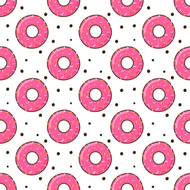 Tasarımınız için renk çörek ile Seamless modeli