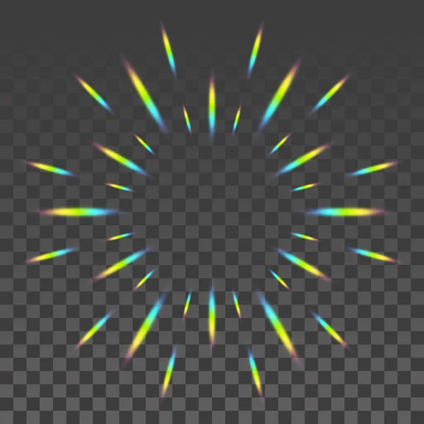 Abstracte Rainbow Licht Met Een Transparantie Effect — Stockvector