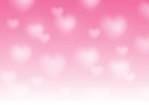 Valentines Day Background Blurred Hearts — Stock Vector