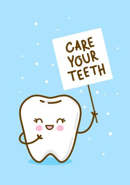 Sevimli küçük diş tıp arka plan için