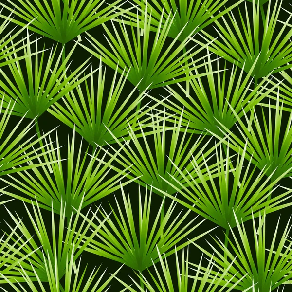 Motif Sans Couture Avec Des Feuilles Tropicales Vertes Sur Fond — Image vectorielle
