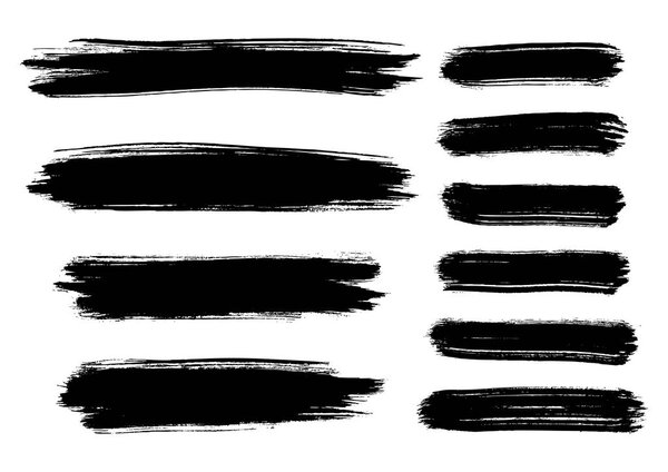 Набор текстурных элементов краски, изолированных на белом фоне
