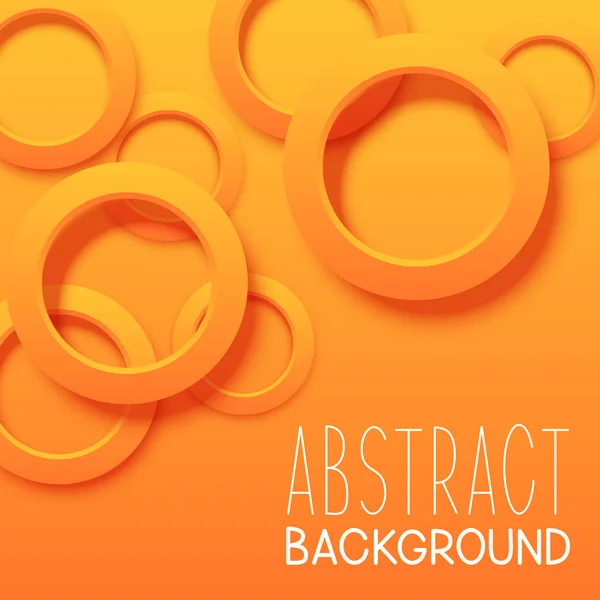 Abstrakt Banner Med Cirkel Relief Element Orange Bakgrund — Stock vektor