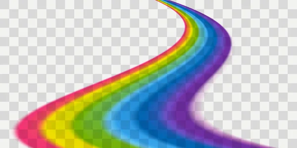 Rainbow Wave Transparent Effect — Stock Vector