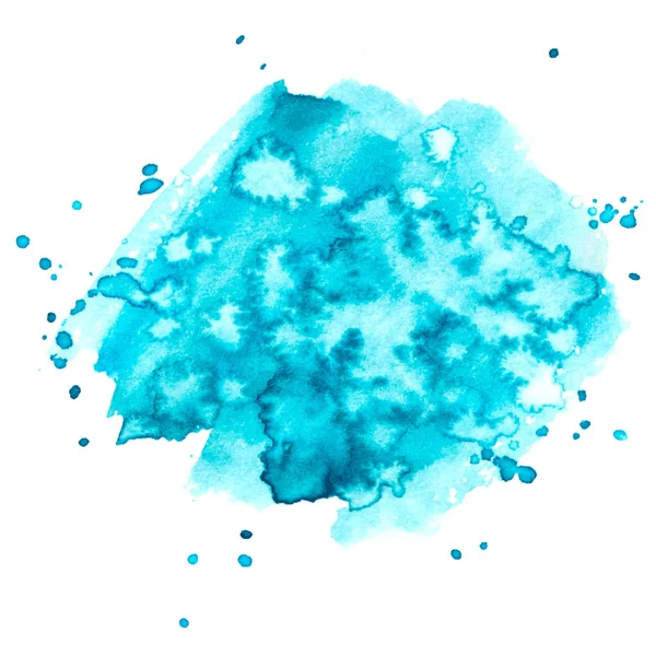 Textura Tinta Azul Isolada Fundo Branco — Vetor de Stock