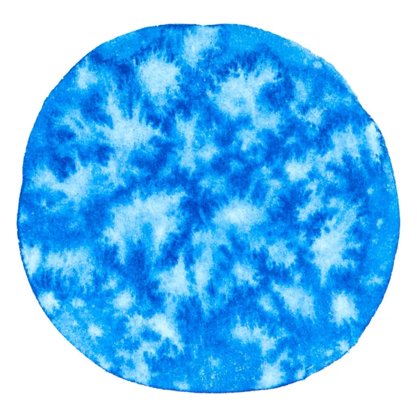 Кругла Синя Текстура Фарби Ізольована Білому Фоні — стоковий вектор