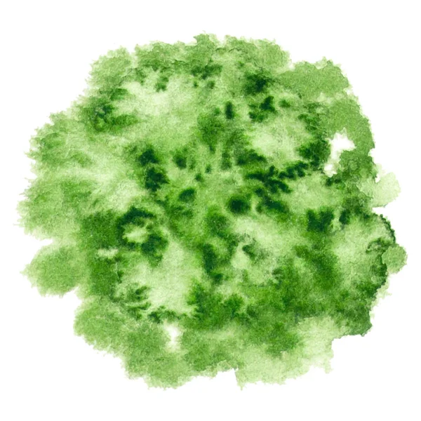 Rund Grön Färg Textur Isolerad Vit Bakgrund — Stock vektor