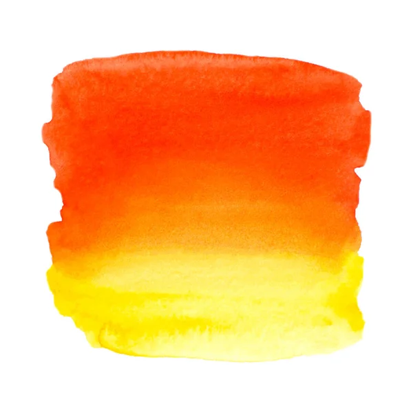 Peinture Orange Jaune Isolée Sur Fond Blanc — Image vectorielle