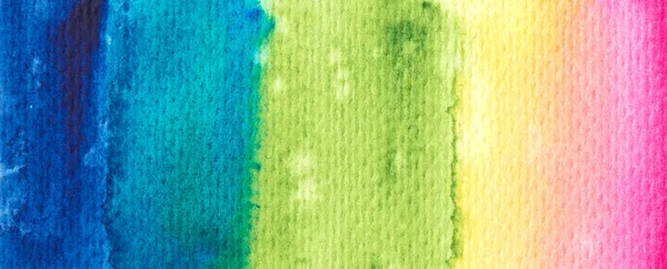 Regenbogenfarbe Textur Aquarell Horizontale Fahne — Stockvektor