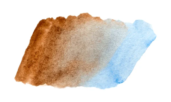 Синий Коричневый Текстуры Краски Изолированы Белом Фоне — стоковый вектор