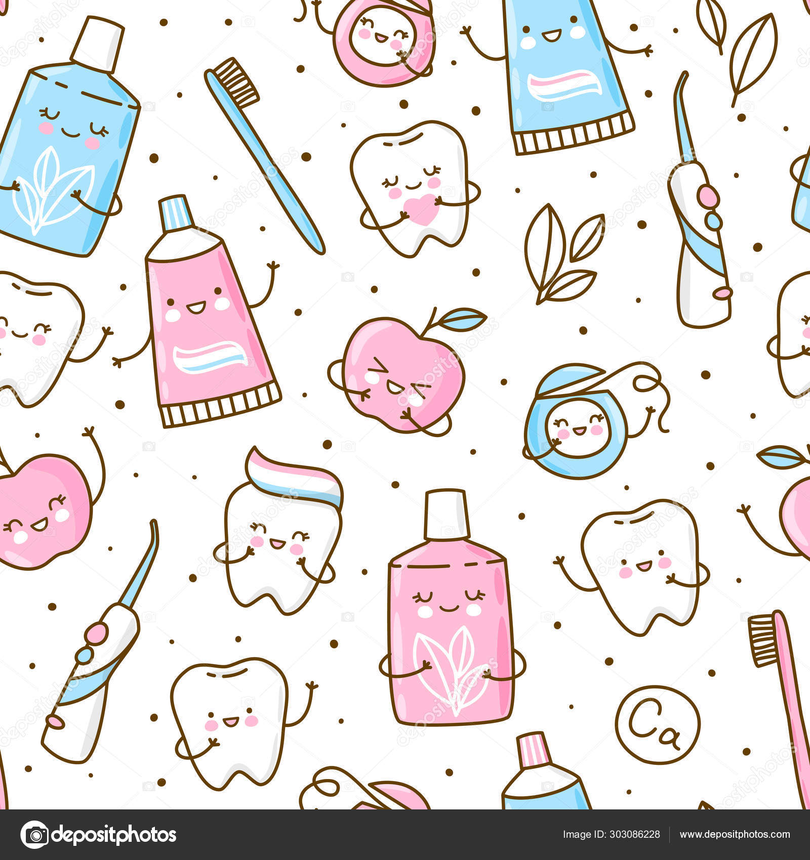 cute tooth background