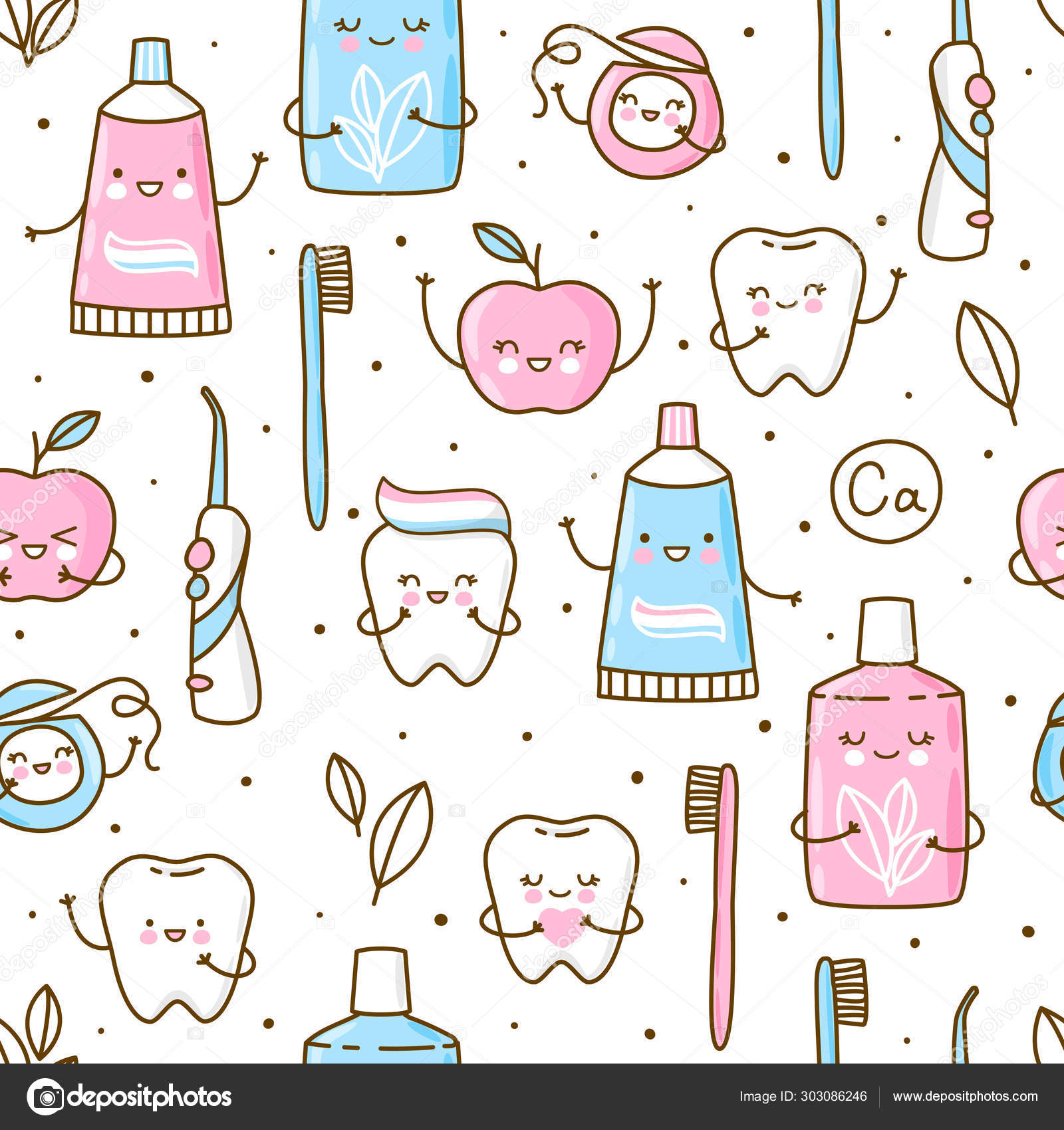 cute tooth background