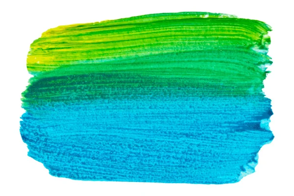Blaue Und Grüne Farbtextur Isoliert Auf Weißem Hintergrund — Stockvektor